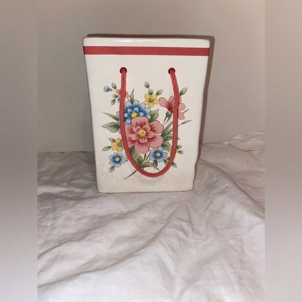 3/55$ Vintage Japan 1986 ceramic rectangular Flower Vase